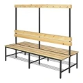 ławka z wieszakami podwójna 2000x370x1600 płyta laminowana