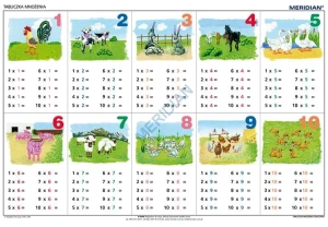 Tabliczka mnożenia - ćwiczenia - ścienna plansza dydaktyczna 160x120
