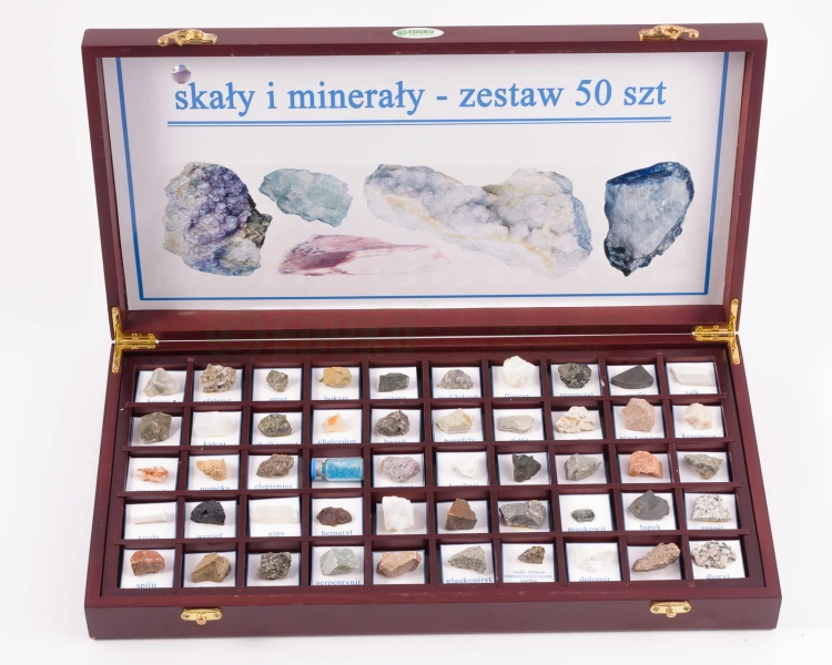 Skały i minerały - zestaw 50 szt
