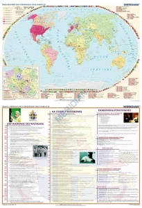 DUO Pielgrzymki Jana Pawła II / Życie i dzieło Jana Pawła II - dwustronna mapa ścienna 160x120