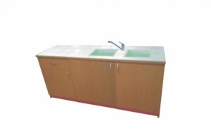 Stolik laboratoryjny pełny dwukomorowy mini 195