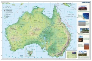 Australia physical - mapa ścienna w języku angielskim 160 x 120 cm