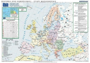 Unia Europejska - etapy rozszerzania - mapa ścienna 160x120