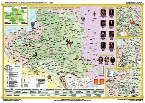 Rzeczpospolita w okresie rozbiorów (1772-1795) - mapa ścienna 160x120