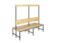 ławka z wieszakami podwójna 1800x370x1600 płyta laminowana
