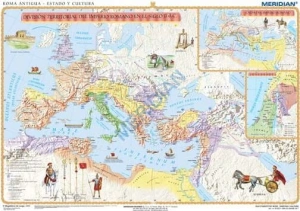 Roma Antigua - Estado - mapa ścienna w języku hiszpańskim 200 x 150