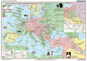 I Wojna Światowa 1917-18 - mapa ścienna 160x120