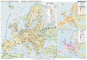 Unia Europejska - ścienna mapa gospodarcza 160x120