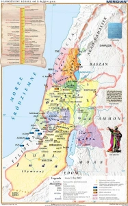 Starożytny Izrael od X do VI w p.n.e. (Stary Testament) - mapa ścienna 160x100