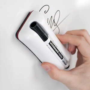 Czyścik magnetyczny DUO z markerem suchościeralnym (czarnym)