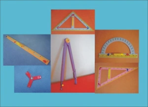 Komplet przyrządów tablicowych kolorowych magnetycznych