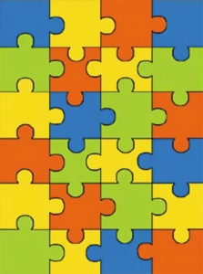 Dywan Weliro Puzzle - Terakota