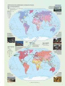 Zróżnicowanie gospodarcze i społeczne świata - mapa ścienna 200 x 150 cm