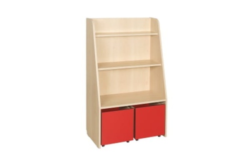 Biblioteczka z pojemnikami