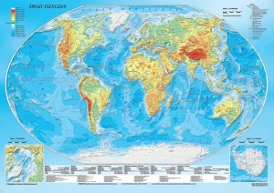 Świat fizyczny z elementami ekologii (2021) - mapa ścienna 200 x 150 cm