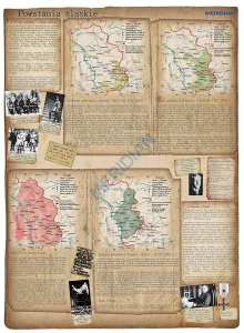 Powstania śląskie - mapa ścienna 150 x 200