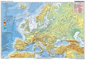 Mapa fizyczna Europy (z elementami ekologii) 200x150